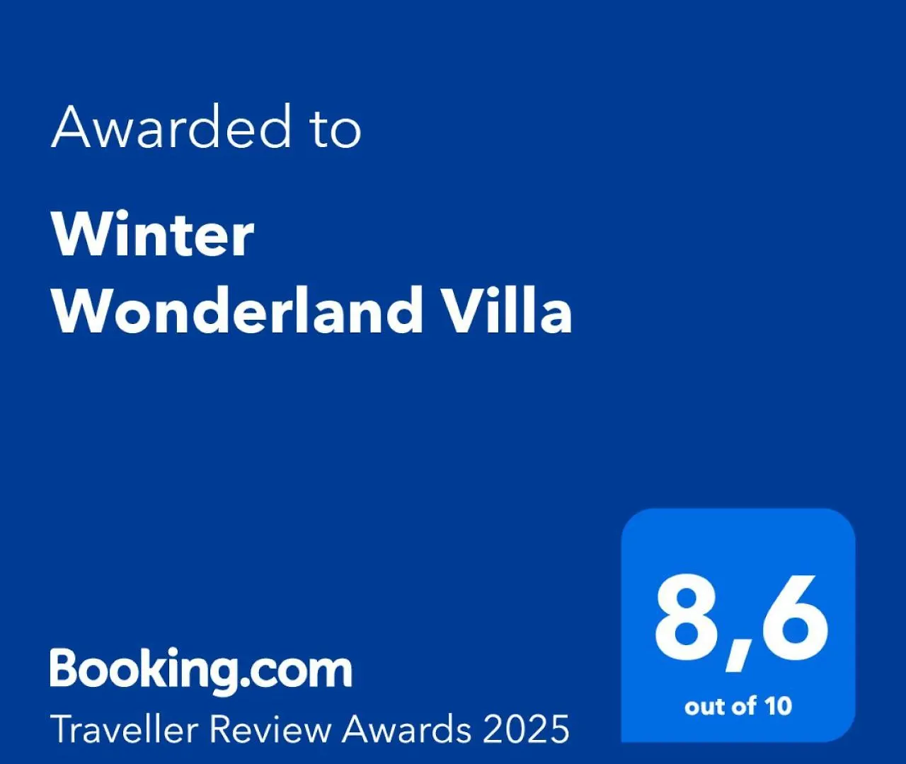 Winter Wonderland Villa Tamaimo
